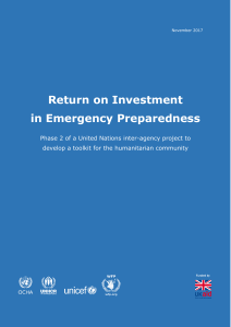 return on investment in emergeny preparedness phase 2