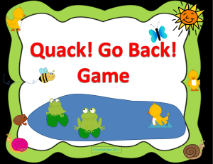 Quack go Back Game