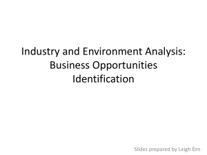 3 Industry and Environment Analysis