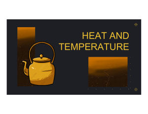 Temperature and Heat