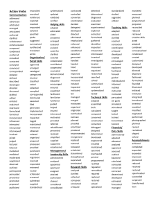 Resume Action Verbs