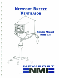 Newport Breeze E150 Ventilator - Service manual
