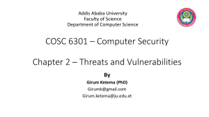 2. COSC 6301 – Computer Security Threats and Vulnerabilities