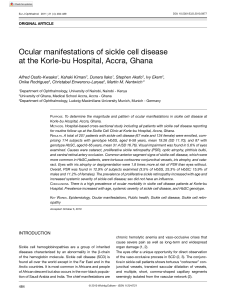 Ocular manifestations of sickle cell disease