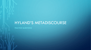 Metadiscourse Practice