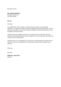 Application letter template