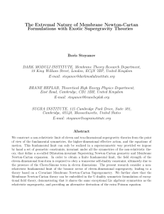 Boris Stoyanov - The Extremal Nature of Membrane Newton-Cartan Formulations with Exotic Supergravity Theories