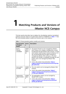 01-01 Matching Products and Versions of iMaster NCE-Campus