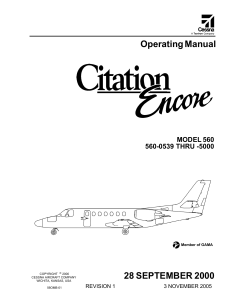 Citation Encore Operating Manual