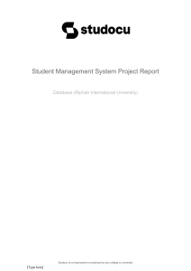 student-management-system-project-report