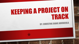 Keeping a project on track