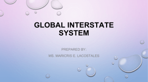 GLOBAL INTETRSTATE SYSTEM LESSON