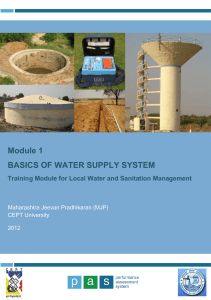 Module 1 Basics of water supply system