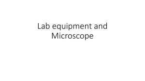Lab equipment and Microscope
