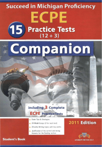 Succeed in ECPE. 15 Practice Tests. Companion - Students Book