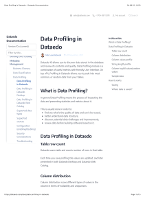 Data Profiling in Dataedo - Dataedo Documentation