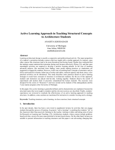 Active Learning Approach in Teaching Str