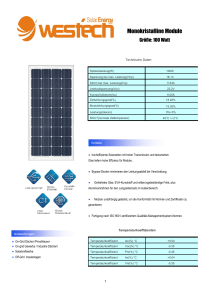 Datenblatt solarmodul Westech