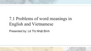 7.1 Lê Thị Nhật Bình-Problems of word meanings in English and Vietnamese