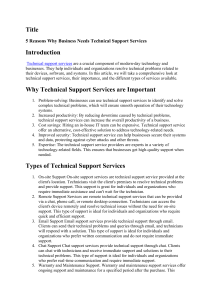 technical support servics