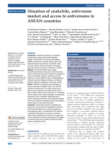 Antivenom conditions in ASEAN countries.full