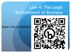 LAW 4 Powerpoint Week 1 Introduction SP23