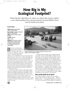 Ecological Footprint Quiz