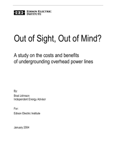 A study on the costs and benefits of underground overhead power lines