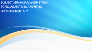 5TH GRADE WEEK 3 GRAMMAR-WORD STUDY PRESENTATION