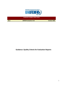 UNIFEM guidance note evaluation criteria