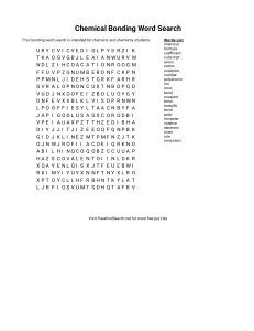 Chemical Bonding Word Search