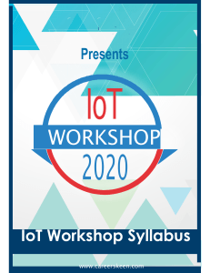 IoT Challenge 2019 - Syllabus of Workshop1 