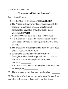 Science 9 - Volcanology