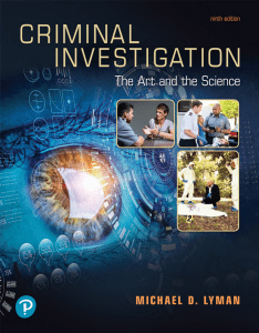Criminal Investigation The Art and the Science, 9e Michael Lyman