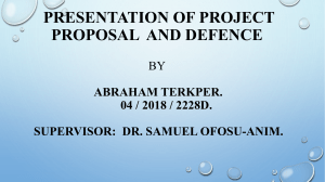 PROPOSAL FOR APROVAL OF PROJECT WORK 2