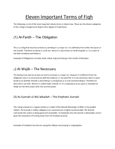 Eleven Important Terms of Fiqh