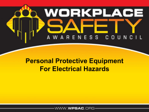 PPE FOR  ELECTRICAL HAZARDS