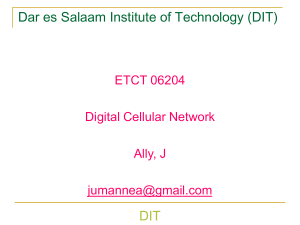 Digital Cellular Network - Lecture5
