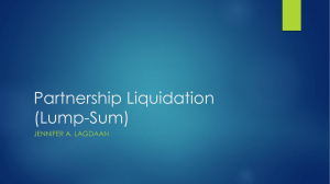 Partnership Liquidation (Lump-Sum)