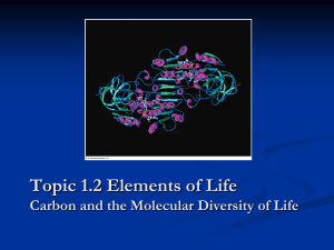 Topic 1.2 Elements of Life
