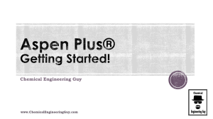 Aspen Plus - Getting Started (Free Course)