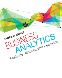 Business Analytics 2nd Edition