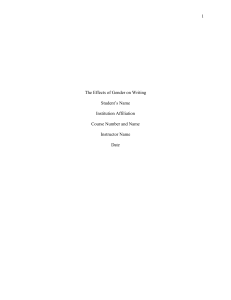 Order 328981554 Effects of Gender on Writing 2nd Task Rev