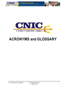 CNIC Acronyms and Glossary