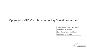 Optimizing MPC function cost using GA