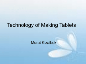 tablet manuacturing
