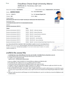 Admit Card - (Examinations 2022-23) Chaudhary Charan Singh University, Meerut (6)