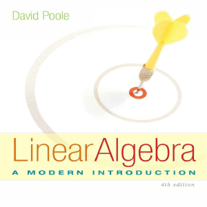 Linear Algebra A Modern Introduction 4th Edition