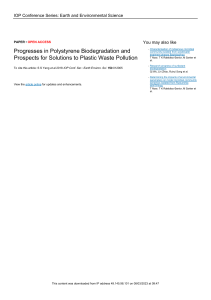 Progresses in Polystyrene Biodegradation and Prospects for