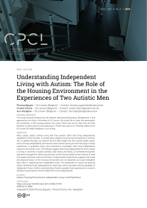 Understanding Independent Living with Autism: The Role of the Housing Environment in the Experiences of Two Autistic Men